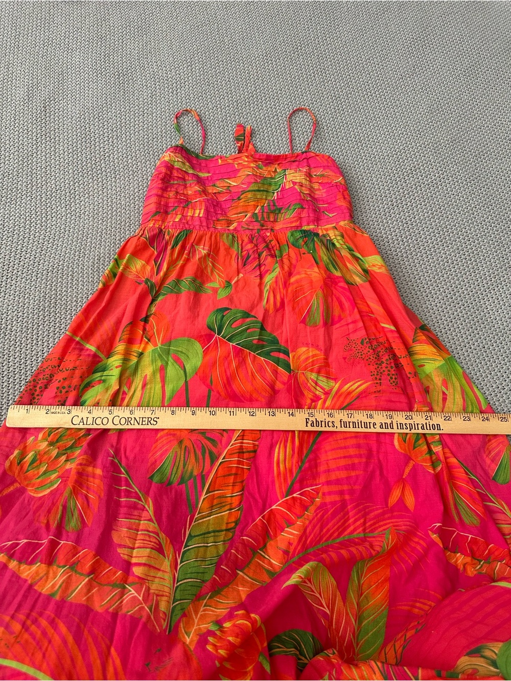 Farm Rio Ombré Forest Maxi Dress Pink Orange Multicolor Small Tropical Beach - Picture 9 of 13